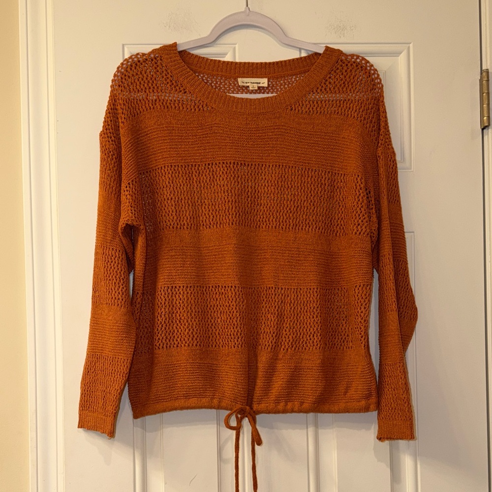 Eesome Rust Open Knit Sweater